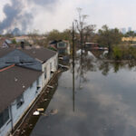 Flooded Lake Forest area of New Orleans