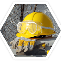hard hat and work gloves hard hat and work gloves